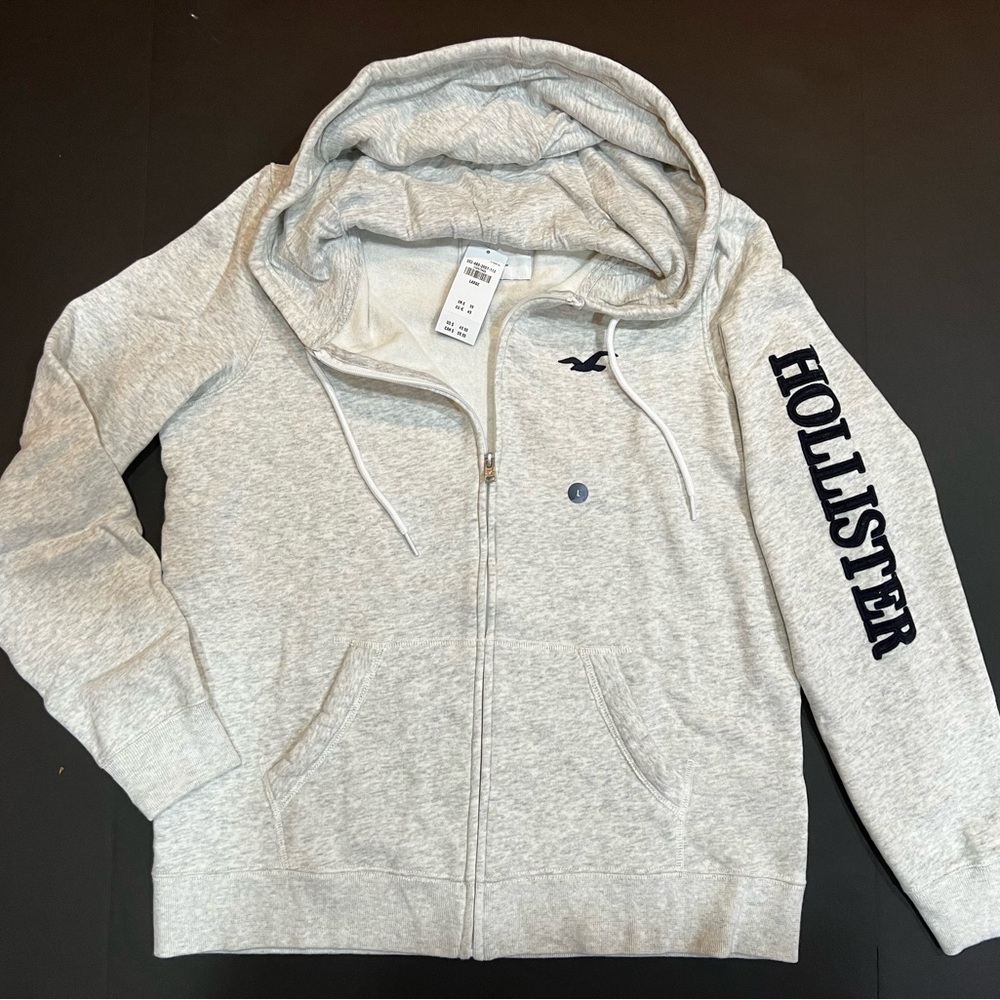 Embroidered Graphic Zip-up Hoodie